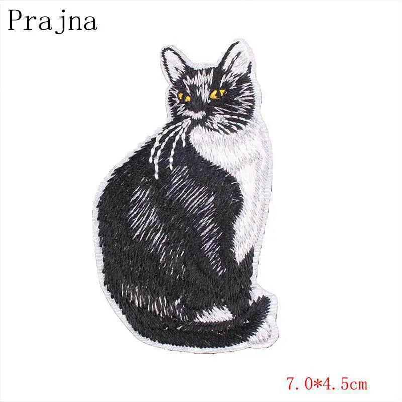 Небесно-голубой Prajna нашивки в форме животных, милая собака, кошка, вышивка, железные нашивки для одежды, сделай сам, единорог, Полоска, одежда для детей, Декор - Цвет: Небесно-голубой