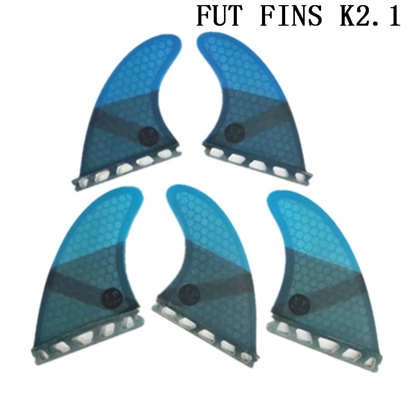 Surf Future Fin K2.1 плавники для серфинга из стекловолокна сотовые три-четыре плавники Quilhas Подруливающее Устройство 5 плавников набор - Цвет: Blue