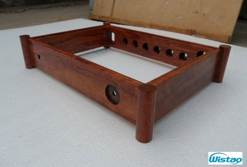 Деревянный корпус для трубного усилителя шасси 400x250x80 бразильское палисандр