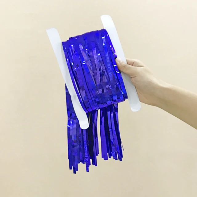 Blue 1 шт., 1*2 м, розовая Золотая фольга, бахрома, занавеска с блестками, кисточка, свадьба, Рождество, день рождения, вечеринка, Декор, фон для фотосъемки, вечерние принадлежности - Цвет: Blue