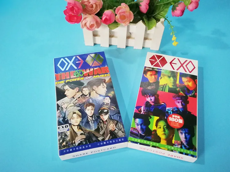 K-POP, EXO, о се Хун Chanyeol Xiumin Baekhyun D.O. Кай Чэнь Lay Suho Fanart открытка открытки стикеры книги по искусству книга Подарок Косплей Книга комплект