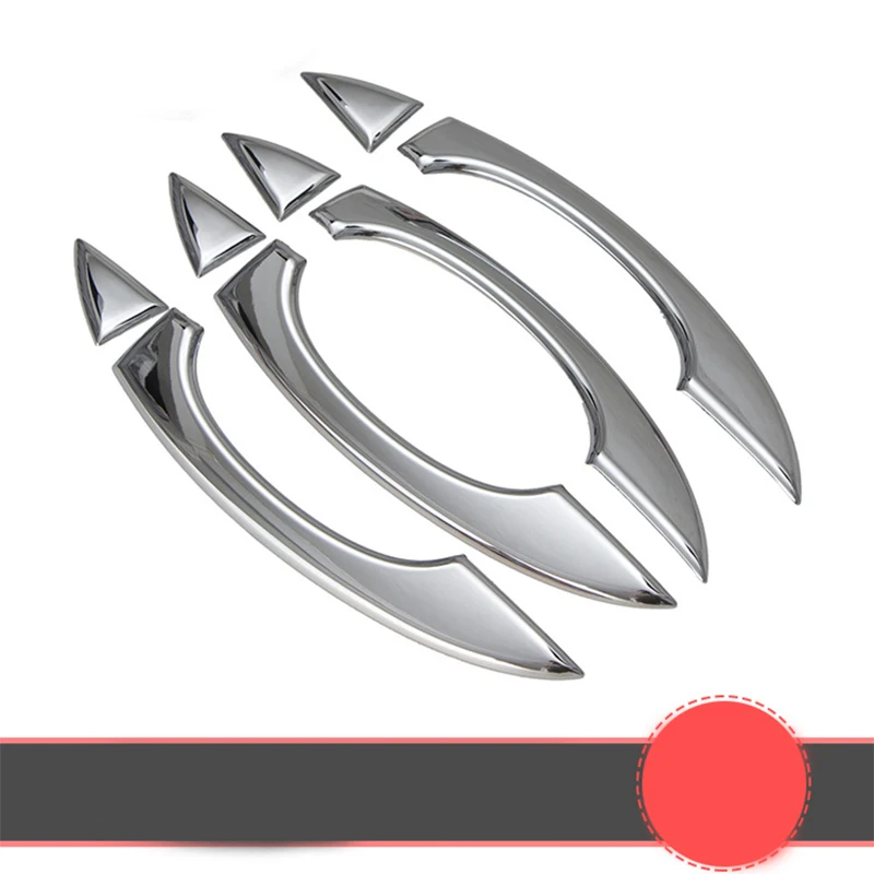 4 шт. автомобильные дверные ручки из нержавеющей стали/ABS стикер автомобильный