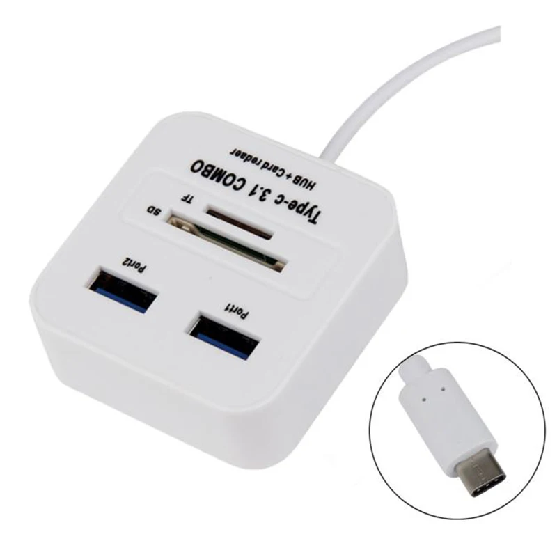 Мини USB 3 1 type C несколько 2 портов концентратор и устройство для чтения карт SD TF ПК