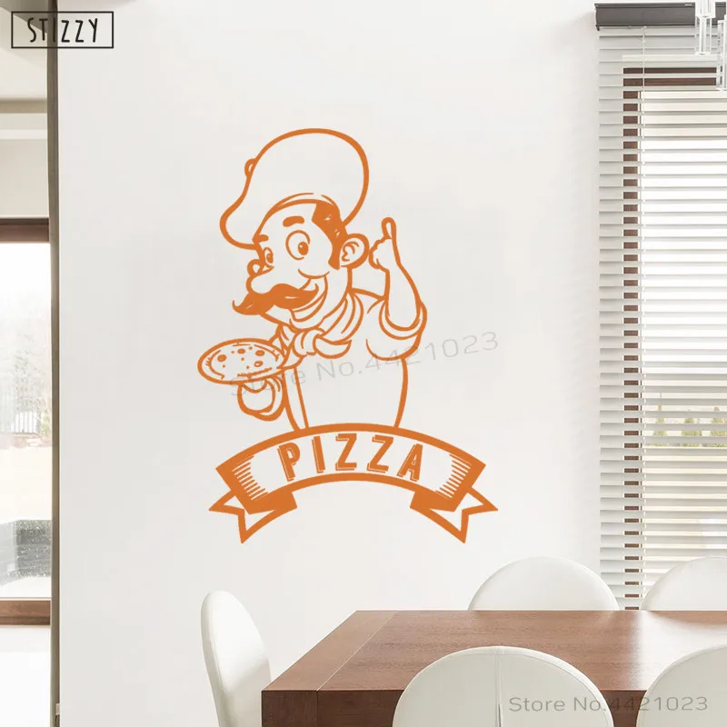 STIZZY Термоаппликации для кухни на стену с логотипом шеф повара пиццы виниловые