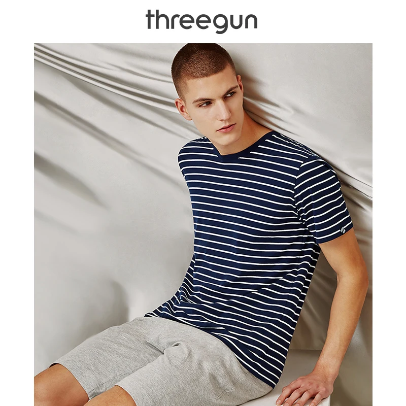 THREEGUN, Мужская майка, лайкра, в полоску, Облегающая майка, для бодибилдинга, золото, для фитнеса, для спорта, мужское нижнее белье без рукавов