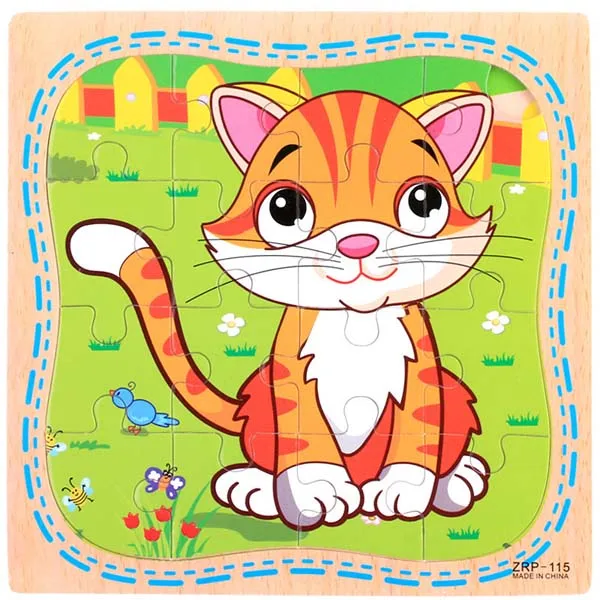 005 Монтессори игрушки развивающие деревянные игрушки для детей Раннее Обучение 3D мультфильм Головоломка Детские упражнения Математика матч обучающие средства - Цвет: 005