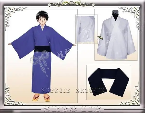 APH Axis Powers Hetalia Japan Honda Kiku косплей костюм Япония кимоно/костюм самурая для
