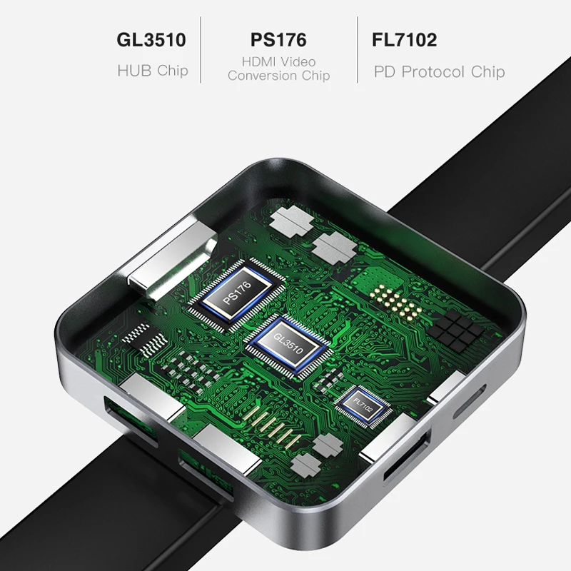 NOHON type C концентратор конвертер USB-C HDMI USB 3,0 адаптер кардридер PD зарядное устройство разделитель данных для MacBook samsung S9 huawei P20