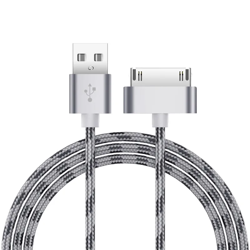 2.4A USB кабель для iphone 30 Pin зарядное устройство адаптер кабель передачи данных для быстрой зарядки для iphone 4 4S 3g S 3g iPad 1 2 3 iPod itouch - Цвет: Silver