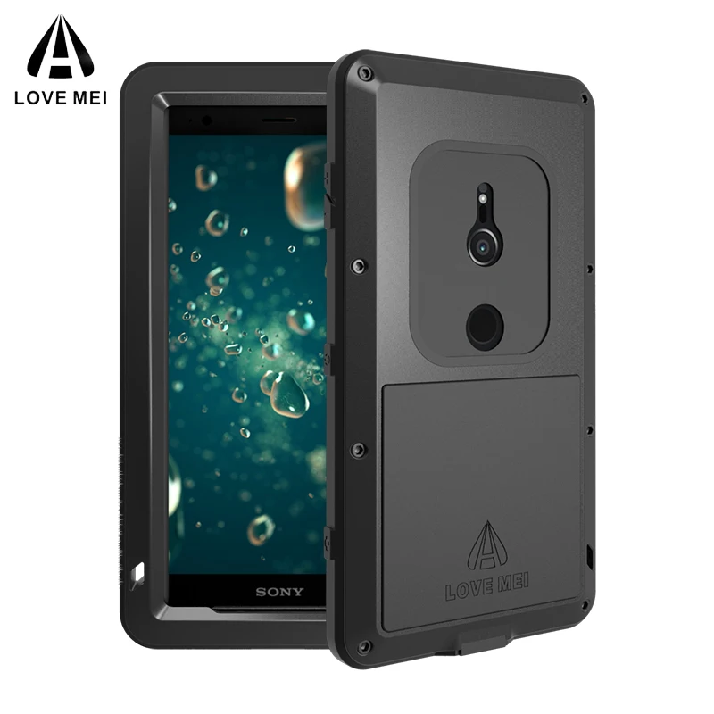 XZ2 оригинальный LOVE MEI бронированный металлический ударопрочный чехол для Sony Xperia 2