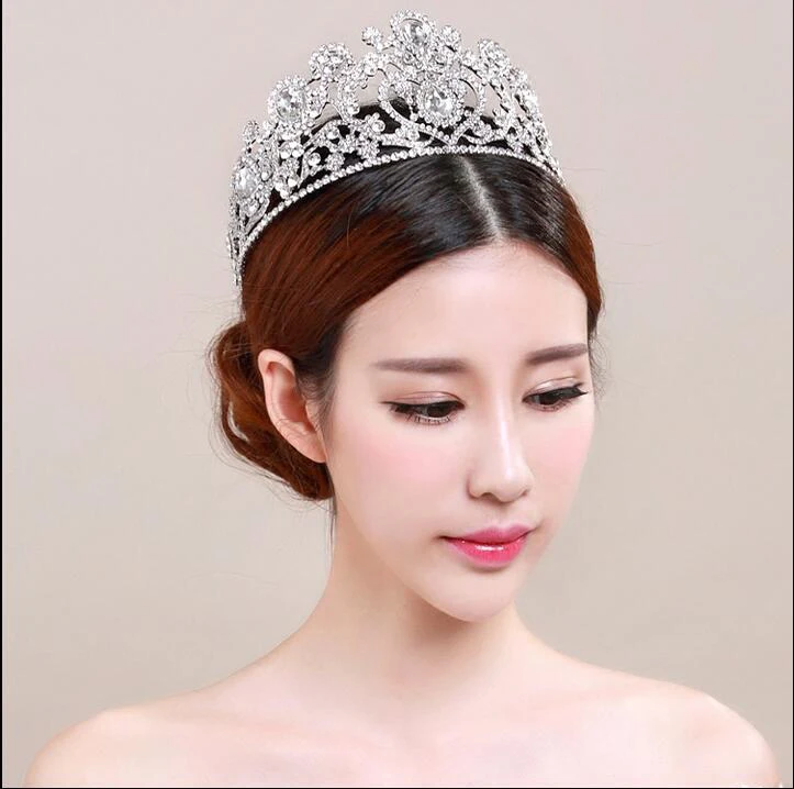 2015 luxuious кристалл кронпринцесса короны цинка блестящий свадебные диадемы диадема