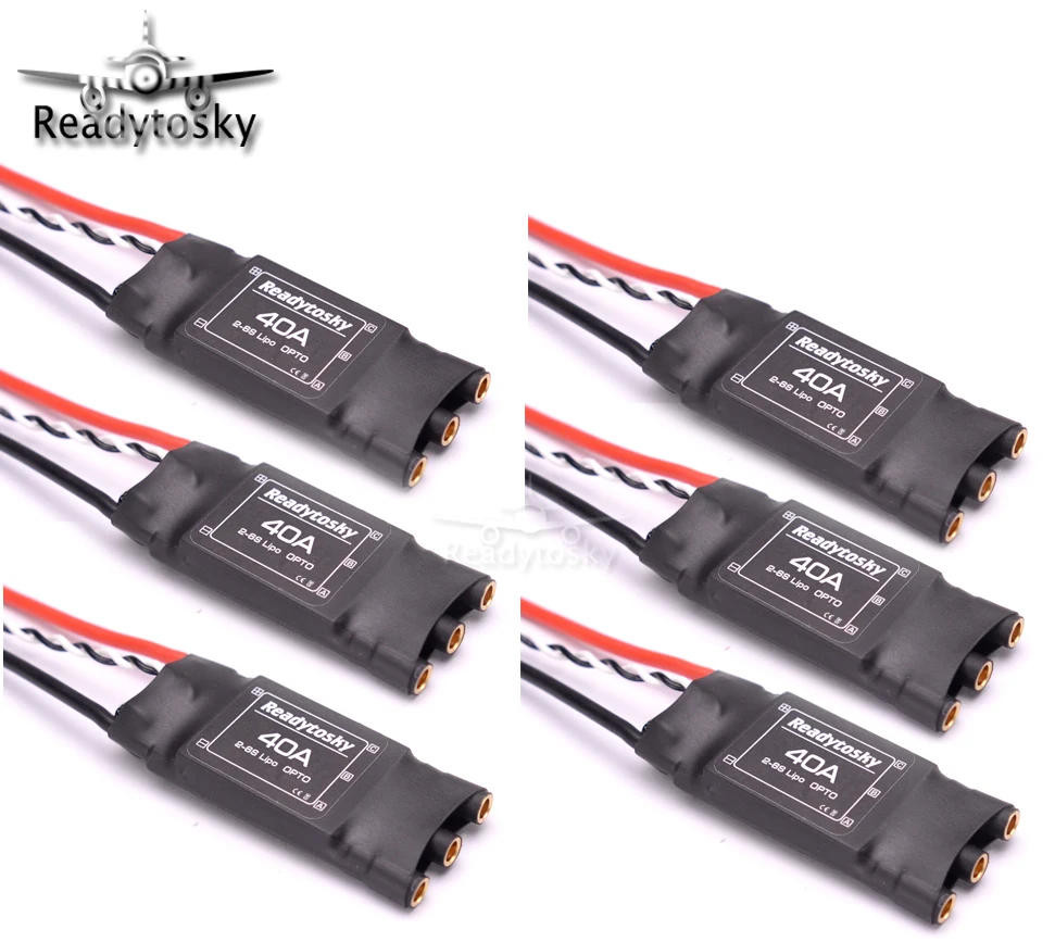 6 шт./лот высокопроизводительный считыватель 40A OPTO бесщеточный ESC 2 6s для