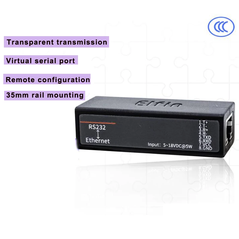 Серия RS232 в Ethernet конвертер Modbus TCP сервер UPD клиент 10/100 м адаптивная Поддержка MAC