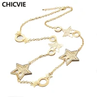chicvie fashion jewelry long tree of life star necklace pendant charm necklace women boho statement bohemian necklaces sne180038