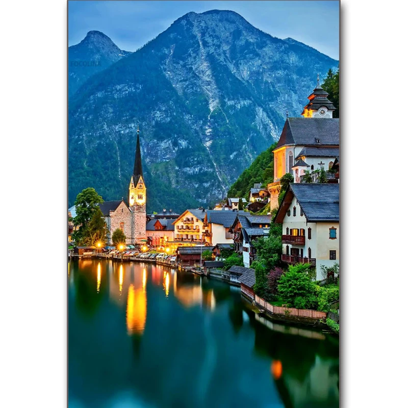 Полностью квадратная/круглая дрель 5D DIY Алмазная картина &quotозеро пейзаж&quot 3D