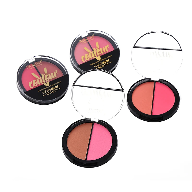 Blueness Two-color Makeup Blush Eye Shadow Natural Skin Color Cosmetic 24 Hours Long Lasting Sensitive Eyeshadow |