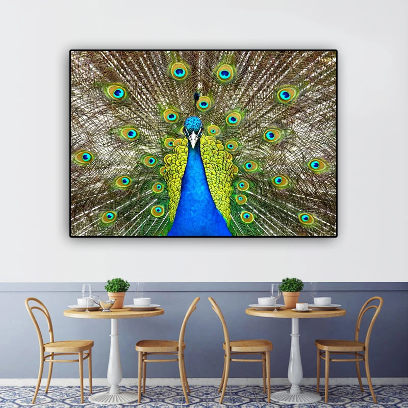 RELIABLI художественные настенные картины для гостиной синий Peafowl плакаты и принты