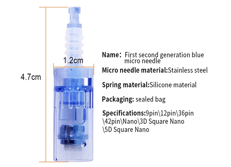 100/50/30/10 Pcs Tattoo Nano MYM Needles Tip Microneedling 9/12/36/42/Nano/3D/5D Square Nano Bayonet Cartridge Tattoo Needles