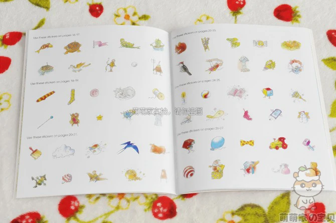 

25*21cm children 1001 things to spot with over 250 stickers books/kids babay cartoon farm/holiday/pirate/fairy learning books