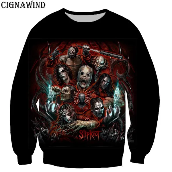Модный дизайн хип-хоп группа Slipknot Толстовка для мужчин/женщин 3D Принт толстовки кофты повседневные Harajuku стиль уличная одежда топы - Цвет: 10