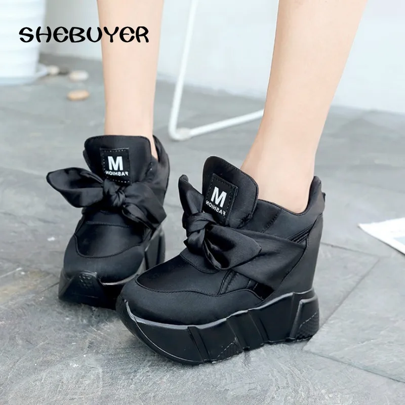 2017 Демисезонный модные женские туфли на танкетке ботильоны высоком каблуке