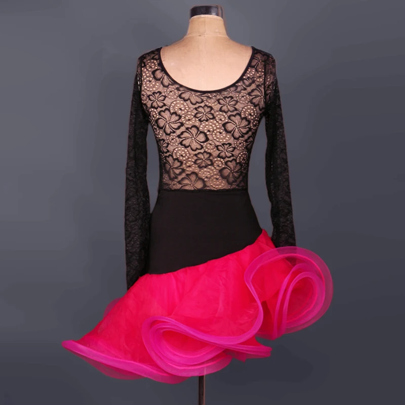 Женское кружевное платье с длинным рукавом откровенное для латиноамериканских