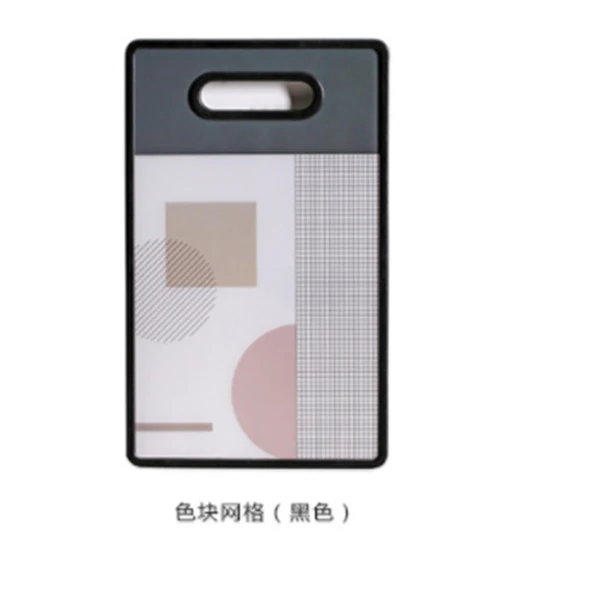 Color block grid Разделочные Блоки доска пластиковая ПП деревянная прямоугольная висячая Геометрическая резка креативные прочные нескользящие кухонные аксессуары 1 шт - Цвет: Color block grid