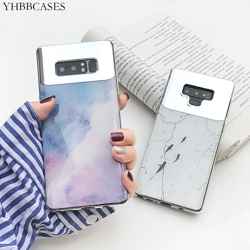 Зеркальные Чехлы YHBBCASES для Samsung Galaxy S10 чехол телефона с градиентом и мрамором Note 10 8