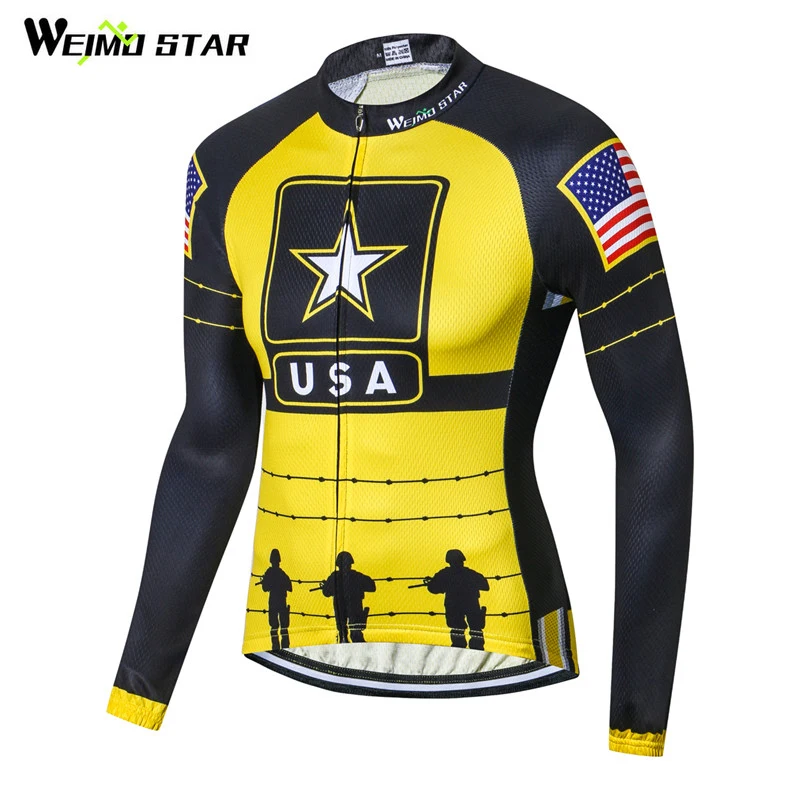 

Weimostar USA Pro Team Cycling Clothing Autumn Long Sleeve Cycling Jersey Ropa Ciclismo MTB Bike Jersey Top Bicycle Wear Clothes