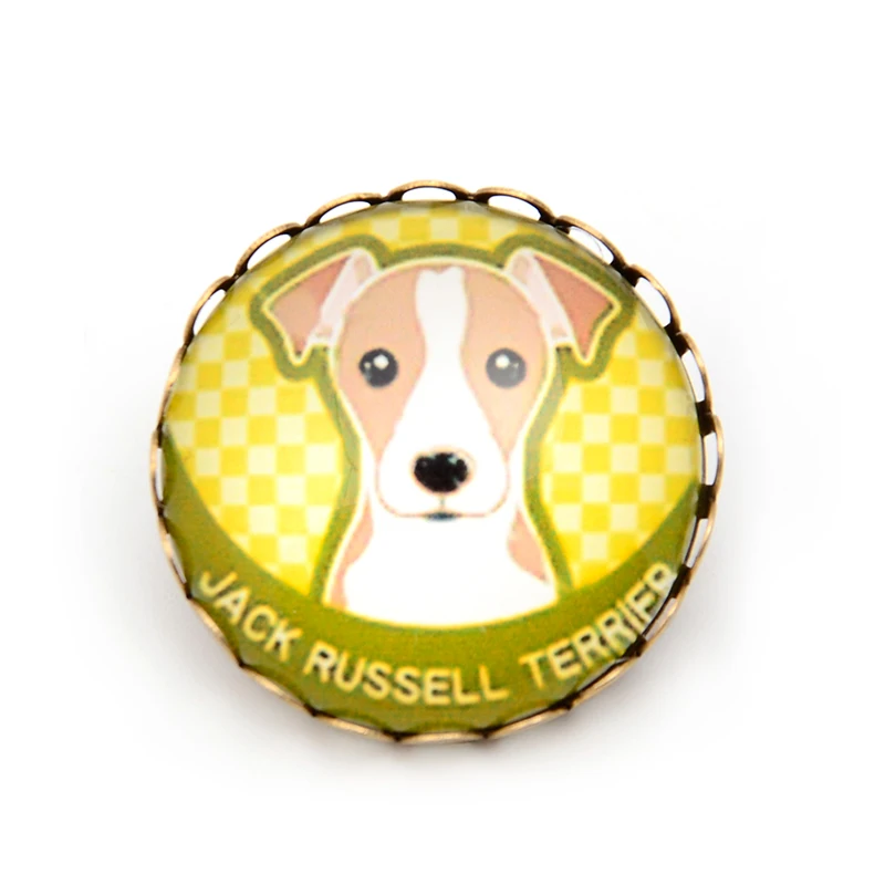 Стеклянный брелок для ключей Собака модные подарки автомобиля Джек Расселл
