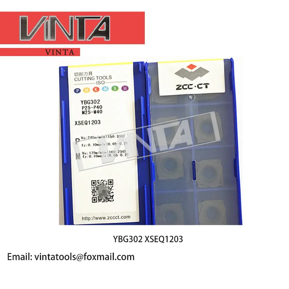 Freeshipping10 шт./коробка YBG302 XSEQ1202 XSEQ1203 XSEQ12T3 XSEQ1204 XSEQ12T4 карбидные фрезерные вставки с