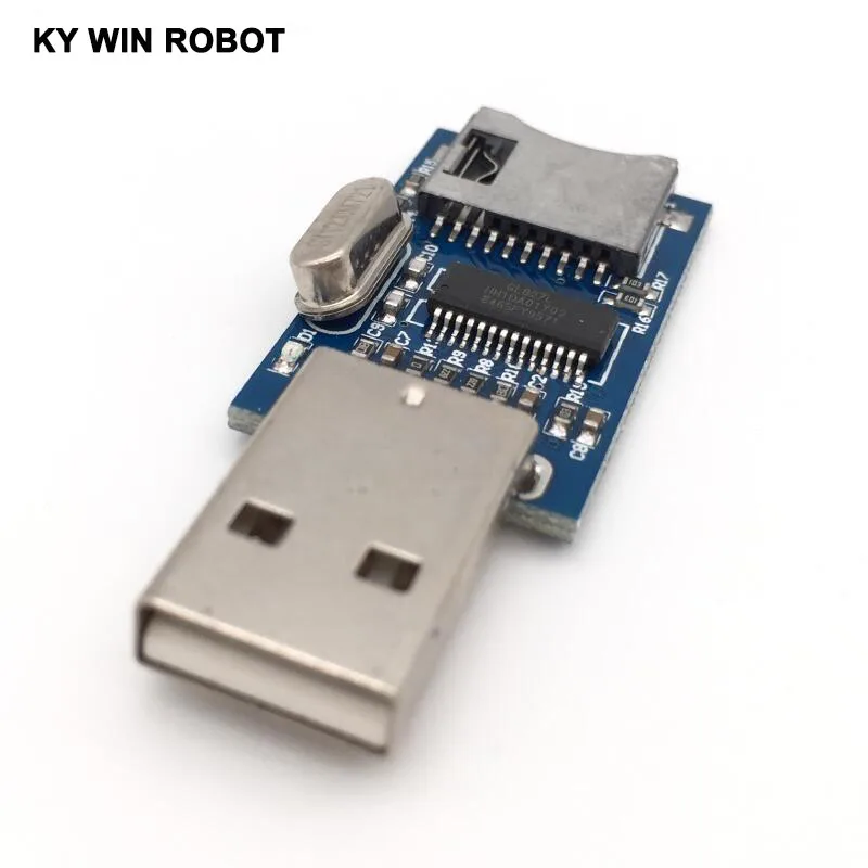 GL827 USB интерфейс мини SD карта кард-ридер модуль GL827L | Электронные компоненты и