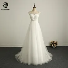FOLOBE милое кружевное платье с бисером Vestido De Noiva плиссированное