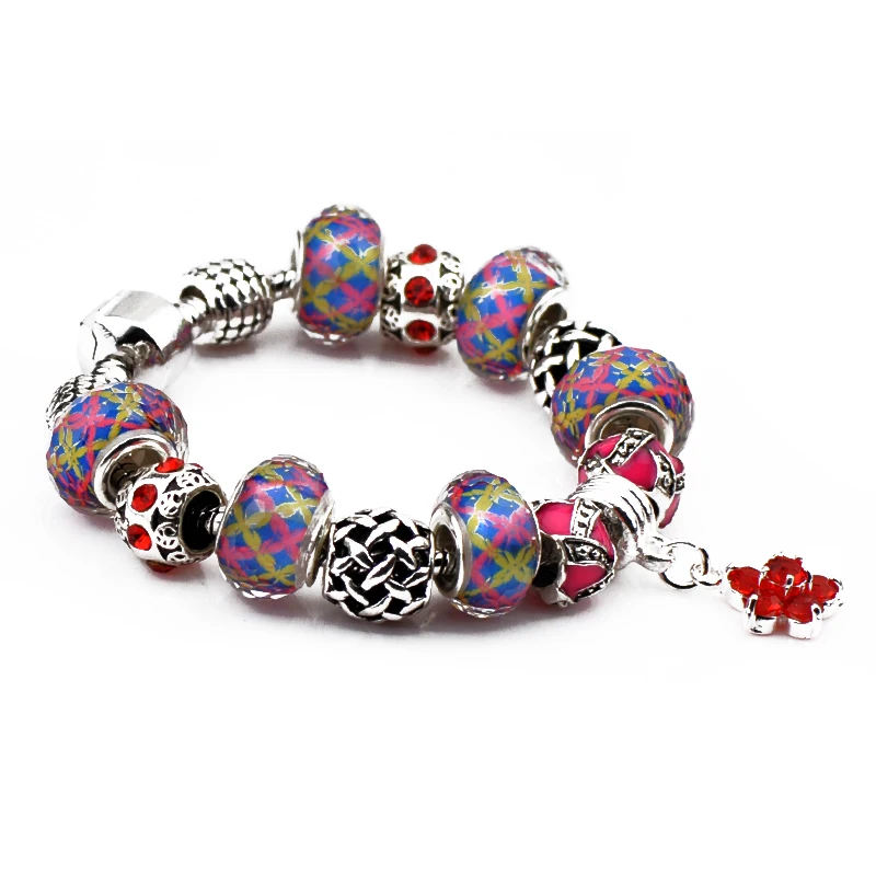 MOK Модный женский браслет Хрустальный Браслет красная пятиконечная звезда