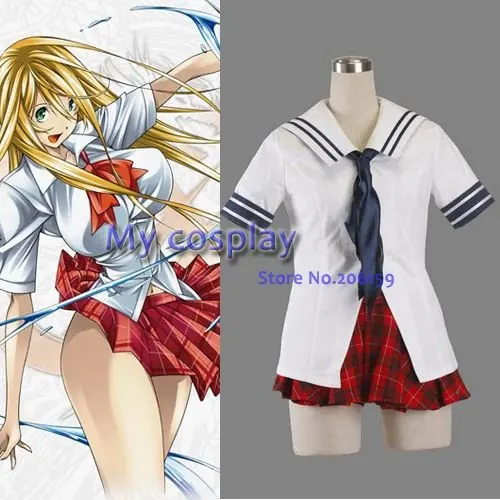 

Ikkitousen Girls School Uniform Cosplay Costume Girl Dress Halloween Costumes Party Dress-- Freeshipping