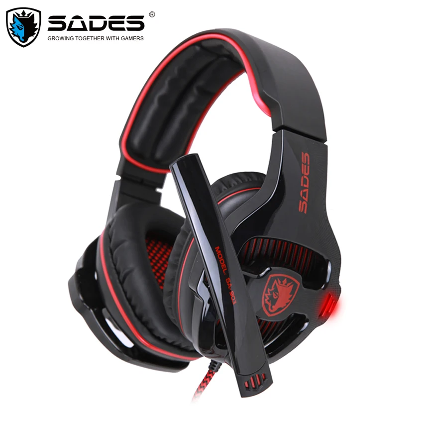 Sades SA 903 игровая гарнитура лучший шлем 7 1 объемный звук USB проводные наушники с