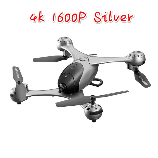 4K 1600P Silver Профессиональный wifi Дрон с камерой HD 4K Live Video FPV Dron Attitude Hold оптическое позиционирование потока RC вертолет Квадрокоптер - Цвет: 4K 1600P Silver