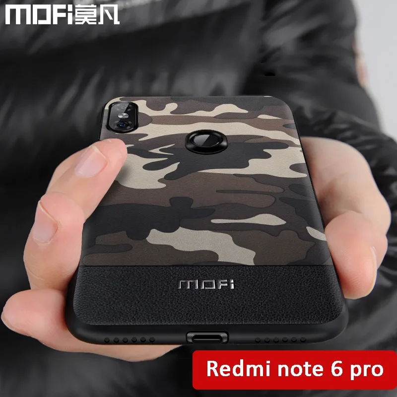 Чехол для xiaomi redmi note 6 pro чехол камуфляжной расцветки в стиле сращивания кожаный
