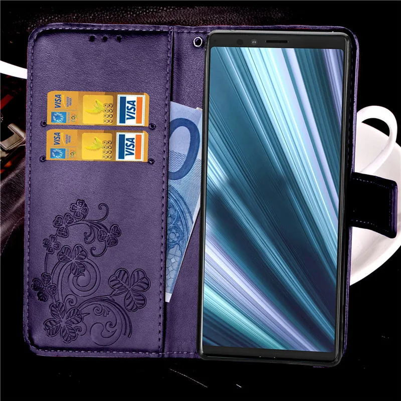 Модный Блестящий кожаный флип чехол для Sony Xperia 1 II 10 Plus XZ3 XZ2 XZ1 X Compact XA2 XA1 Ultra L3 5 8