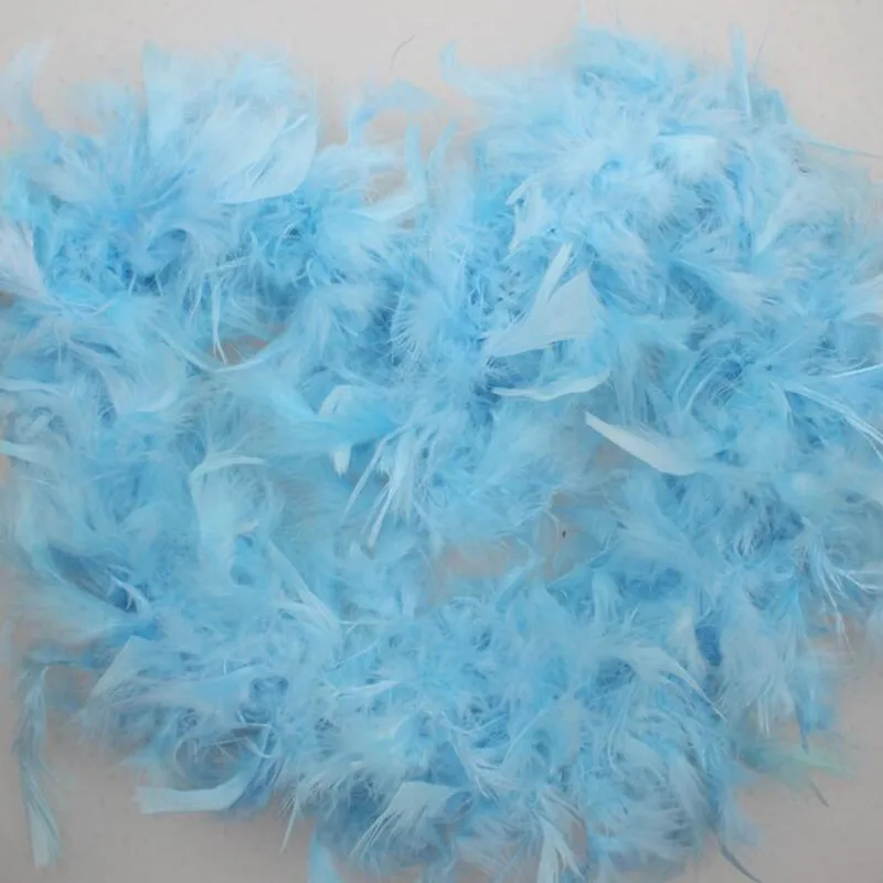 sky blue 1 шт. 37 г 2 ярдов/длина турецкие перья питона, использование: свадебные, вечерние, украшение дома, шарф, все виды цветов на выбор - Цвет: sky blue