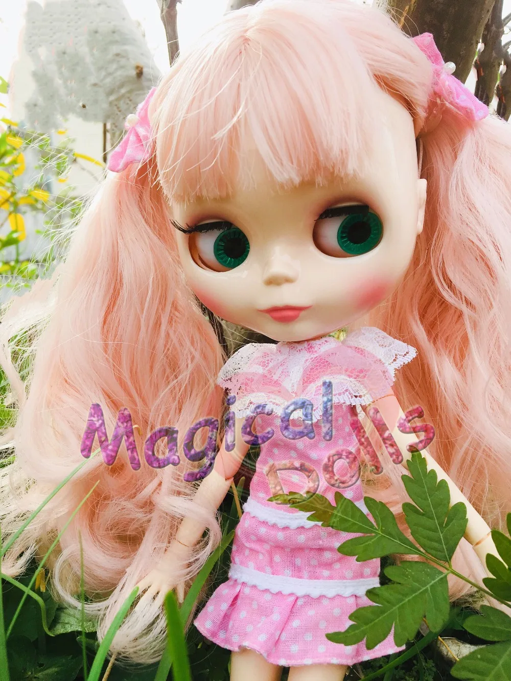 Free shipping cost lace collars dot casual kawaii clothes for blyth 1/6 dolls bowknot decoration layered dresses ball gown skirt | Игрушки и