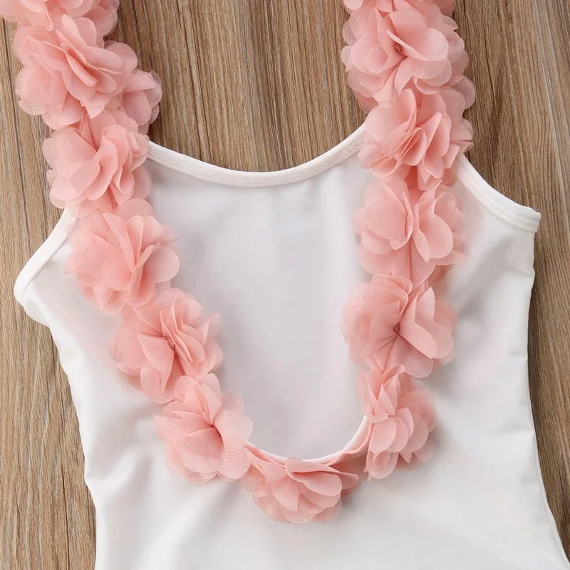 Новый малыш девочки спинки цветочный Купальник одежда для плавания летний