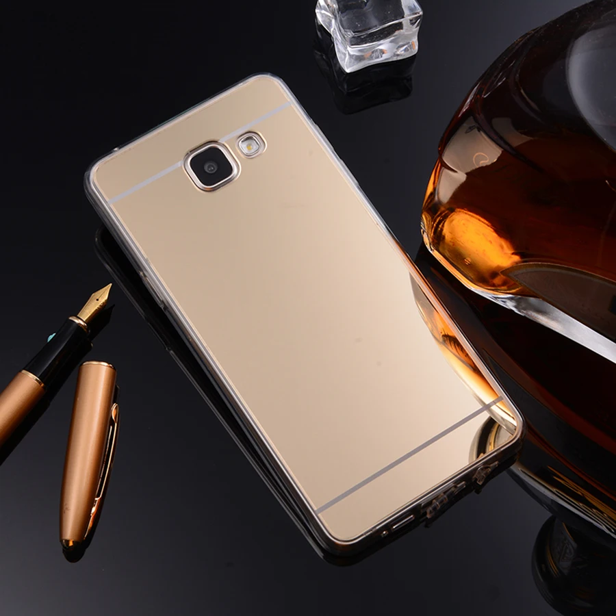 Телефонные чехлы для Samsung Galaxy A5 2016 чехол с зеркальной поверхностью мягкая Задняя