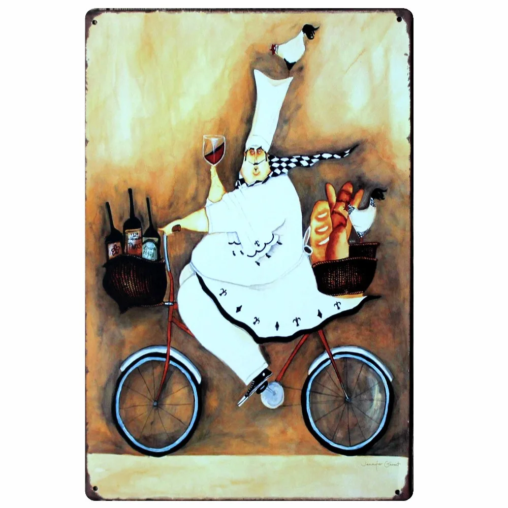 [Mike86] Taking Wine Bread Back Metal Signs Gift PUB Wall Bar Craft Decor AA-154 Mix order 20*30 см | Дом и сад