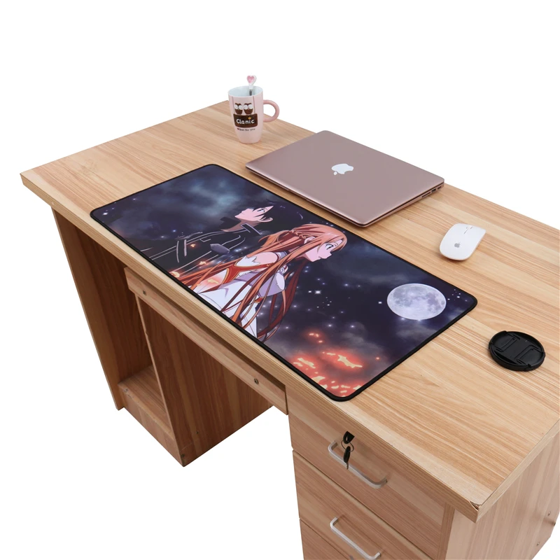 Большой коврик для мыши 70*30 см из японского аниме игровой с изображением меча