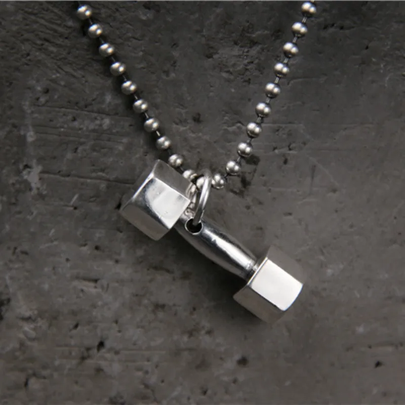 Подвеска в виде гантели Ожерелье Фитнес бодибилдинг тренажерный зал ожерелье с