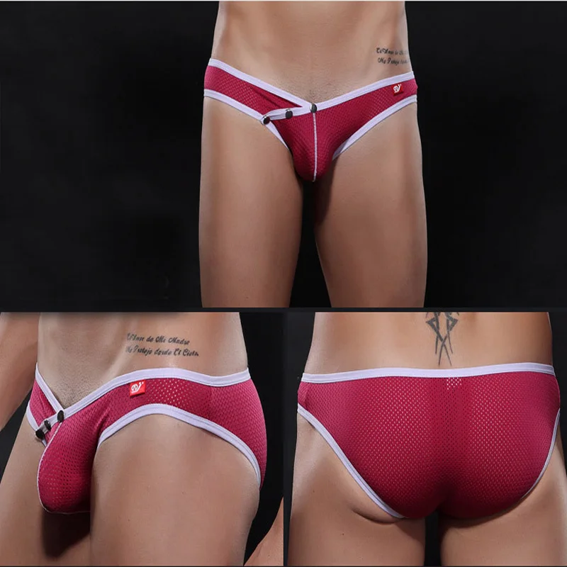 Мужские плавки с низкой талией для мужчин мужское Сетчатое нижнее белье