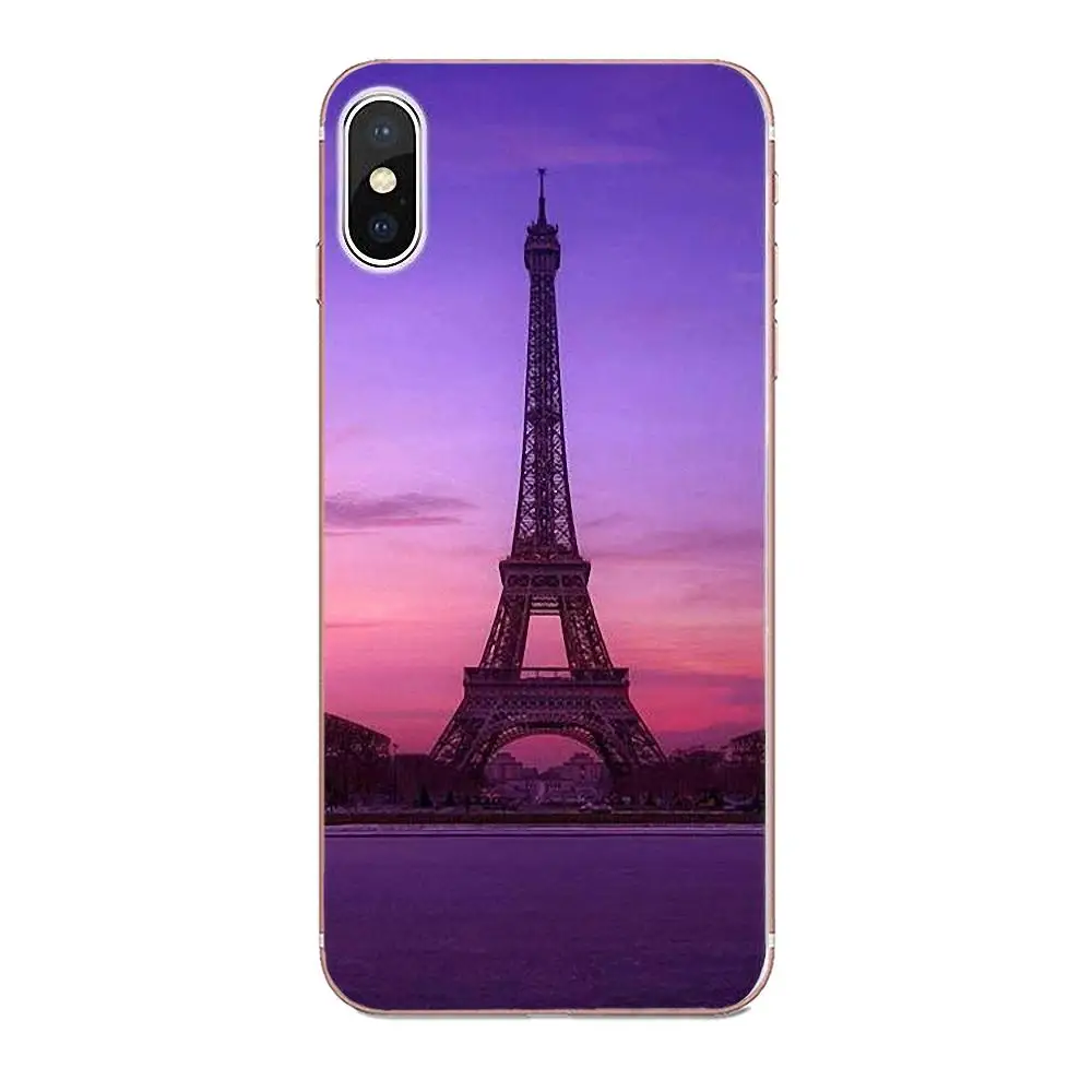 Французский Париж Эйфелева башня Мягкий ТПУ Модный чехол для Apple iPhone X XS Max XR 4 4S 5 5C