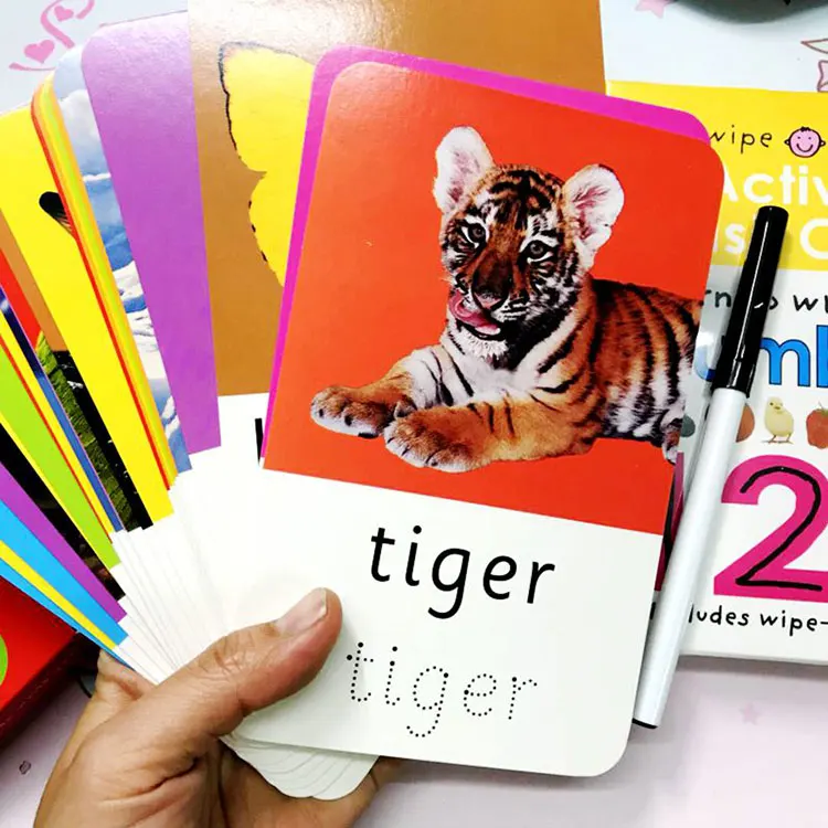 3 бокса/набор с ручкой чистка детское Раннее Обучение английское слова флэш-карта