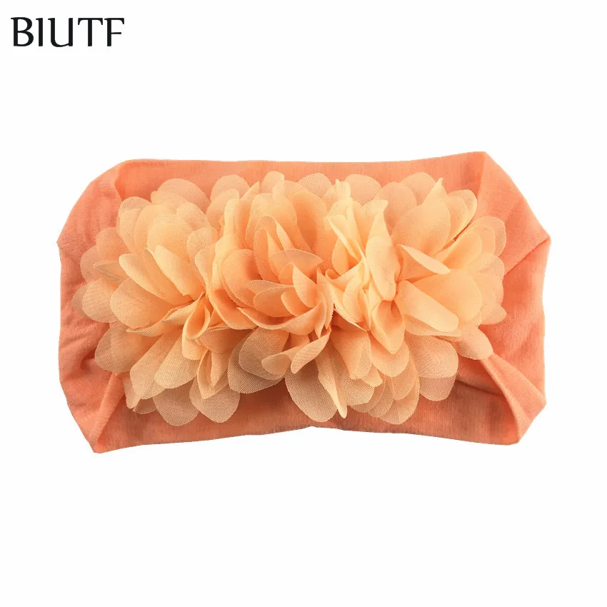 1 шт./лот эластичная нейлоновая повязка на голову шириной 8 5 см с тремя шифоновыми